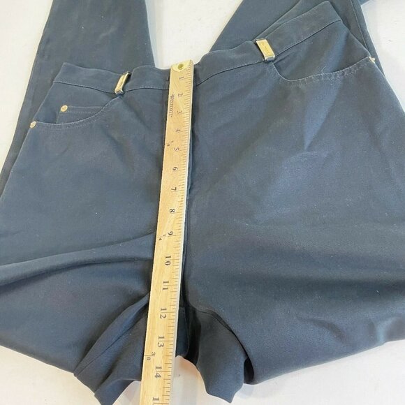 St. John by Marie Gray Womens Dress Pants Trouser Black Sz 6 High Rise Straight - Picture 9 of 10